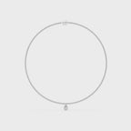 Genevieve Drop Silver Necklace