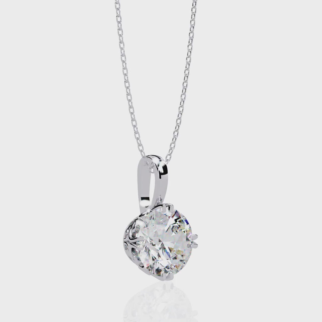 Round Solitaire Diamond Pendant