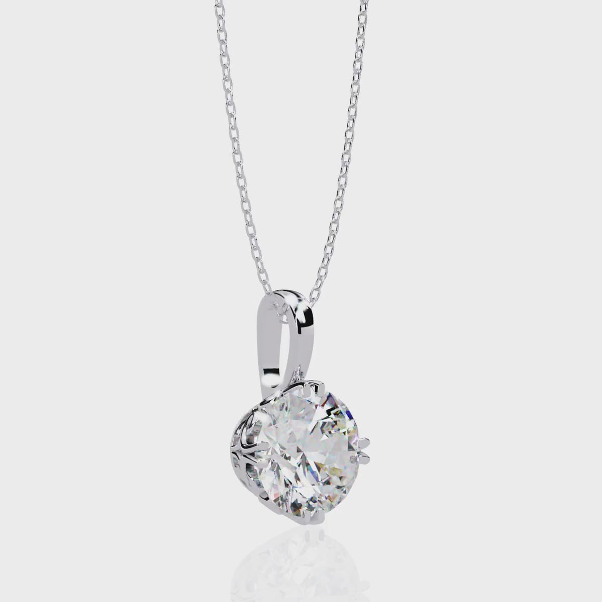 Round Solitaire Diamond Pendant