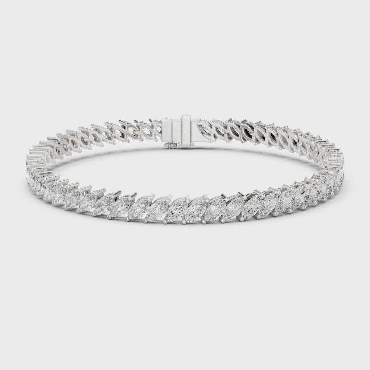 Featherline Silver Tennis Bracelet