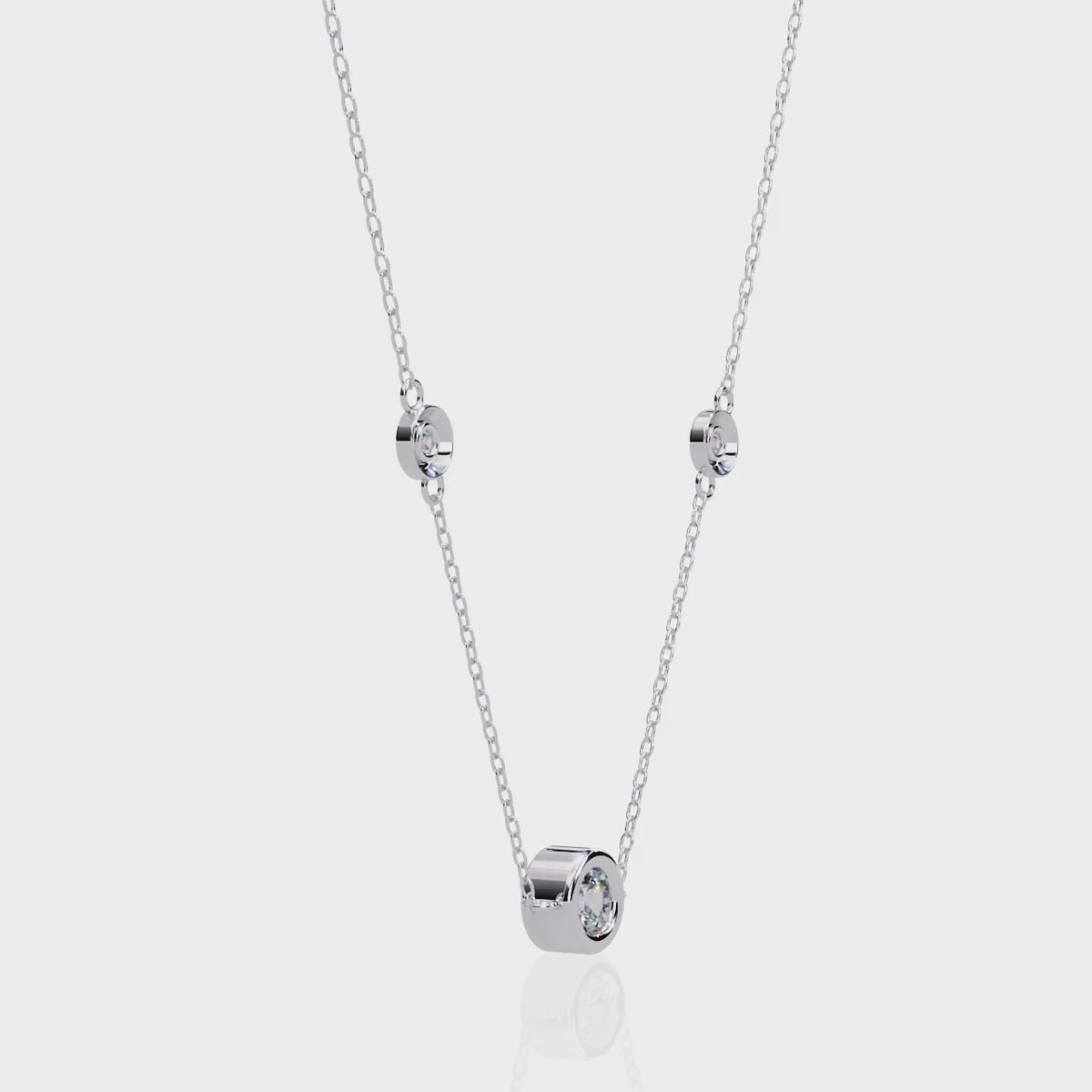 Natural Diamond Orbit Trio Pendant