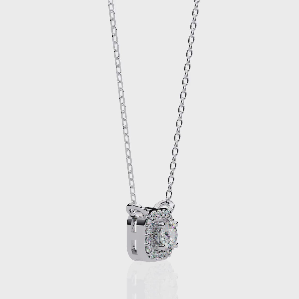 Natural Diamond Halo Luxe Pendant