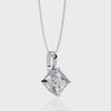Princess-Cut Natural Diamond Solitaire Pendant