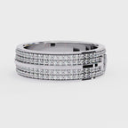 Micro Pave Wedding Band Ring