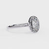 White Gold Oval Diamond Halo Solitaire Engagement Ring