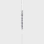 Classic Round Lab Grown Diamond curved necklace