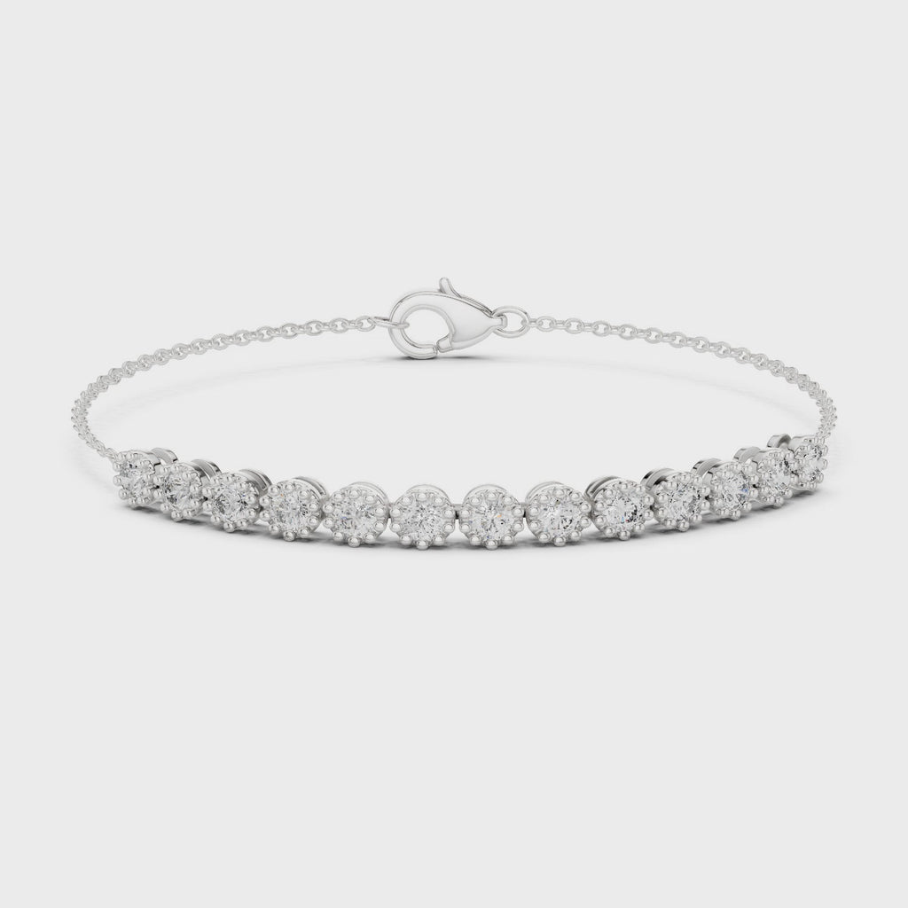 Tiara Line Silver Chain Bracelet