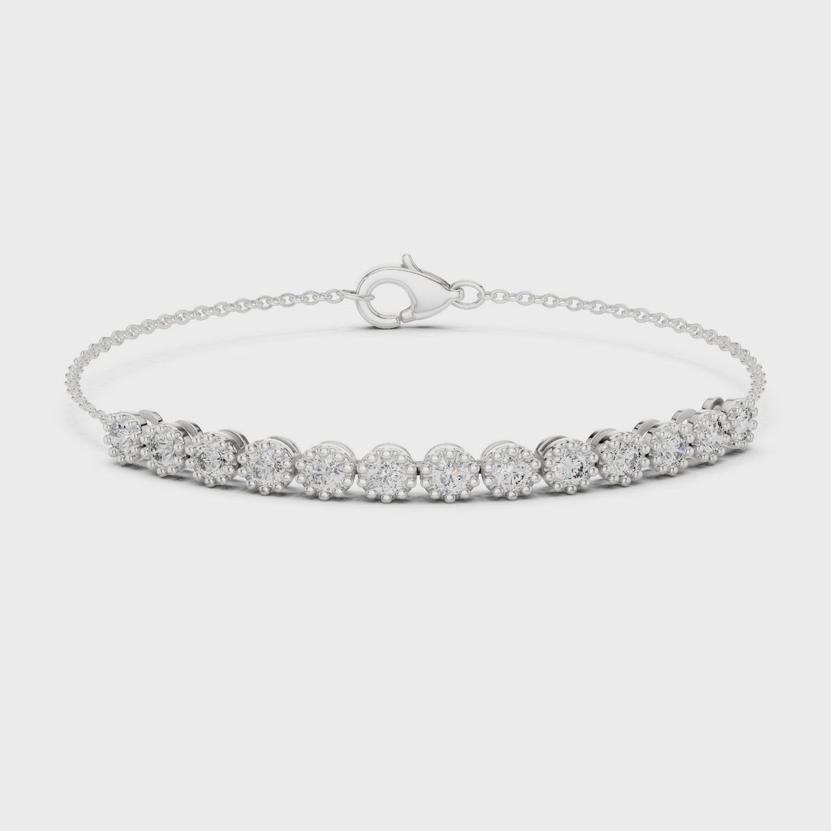 Tiara Line Silver Chain Bracelet