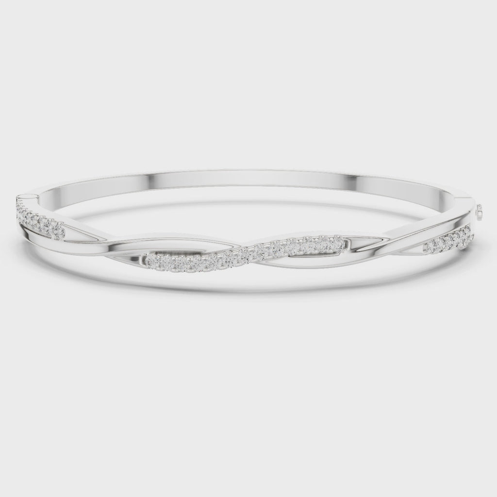Twisted Rope Pavé Diamond Bracelet