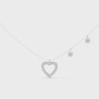 Rosalie Heart Silver Necklace