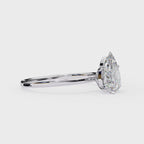 White Gold Pear Diamond Solitaire Engagement Ring