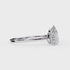 White Gold Pear Diamond Solitaire Engagement Ring