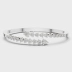 Graduated Round Diamond Bypass Bracelet