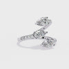 Twin Pear Wrap Lab Grown Diamond Ring