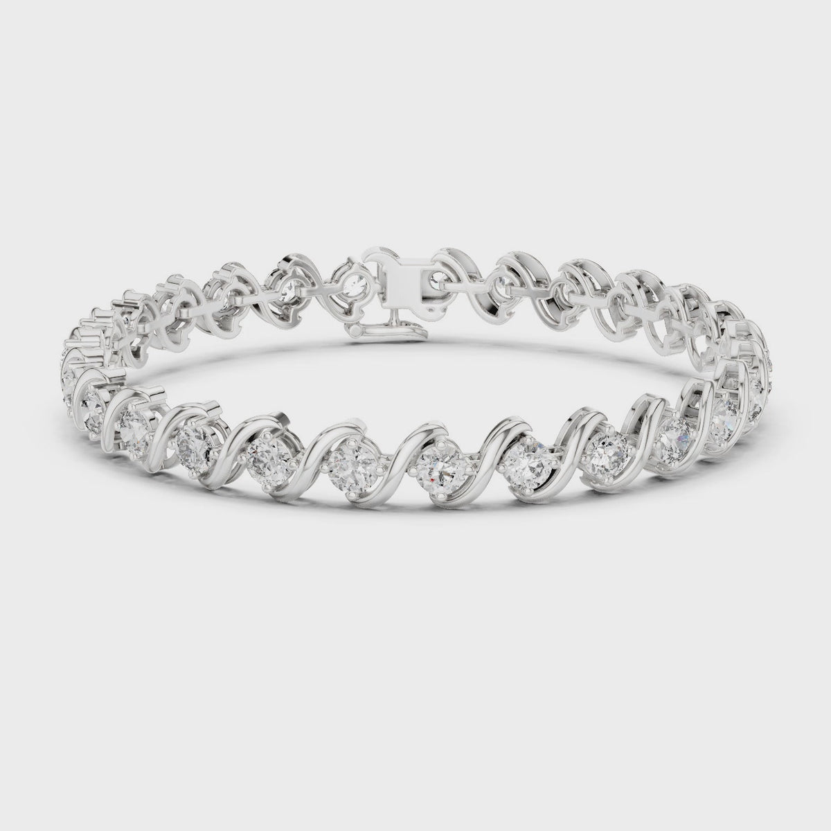 S-Link Round Diamond Tennis Bracelet