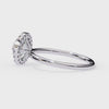 White Gold Round Diamond Halo Solitaire Engagement Ring