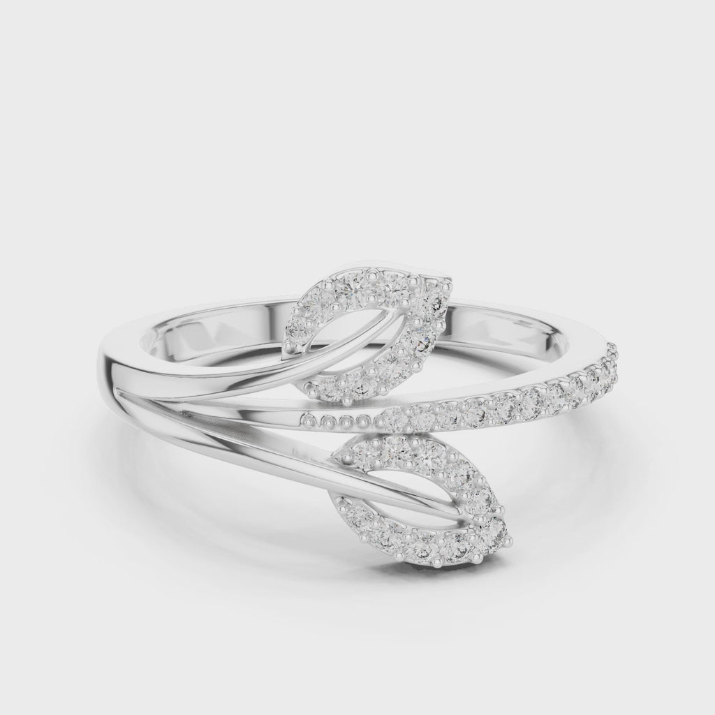 Aspen Sprig Silver Ring