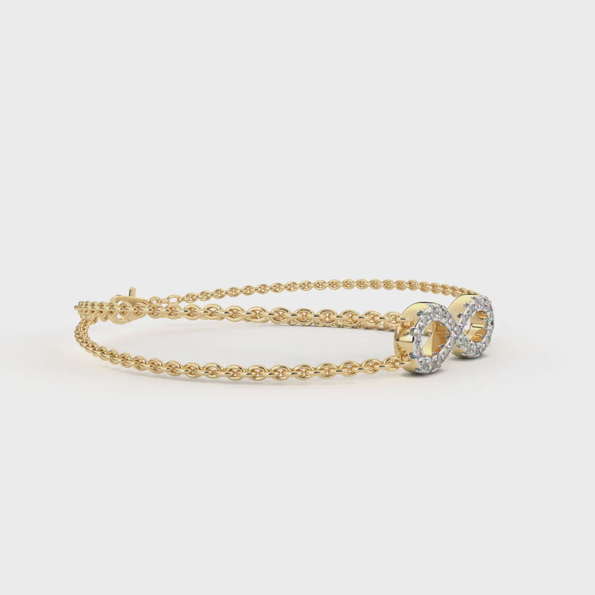 Infinity Double Chain Bracelet