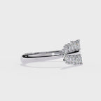 Gold Marquise Diamond Leaf Vine Wrap Ring