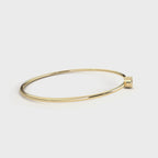 Minimalist Diamond Gold Bangle Bracelet