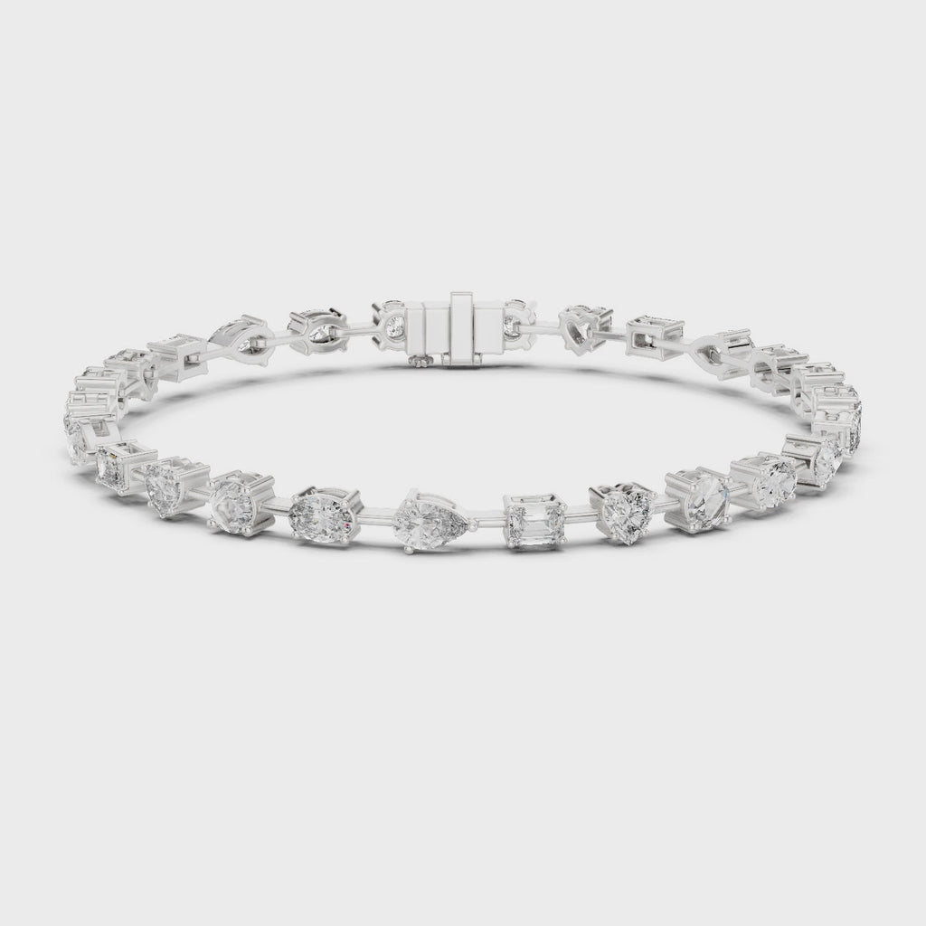 Fancy Mixed-Shape Diamond Tennis Bracelet