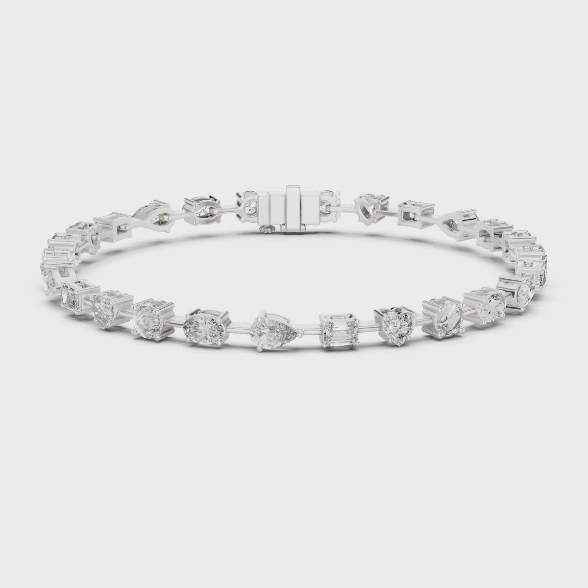 Fancy Mixed-Shape Diamond Tennis Bracelet