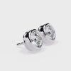 Elegant Round Natural Diamond Stud Earrings