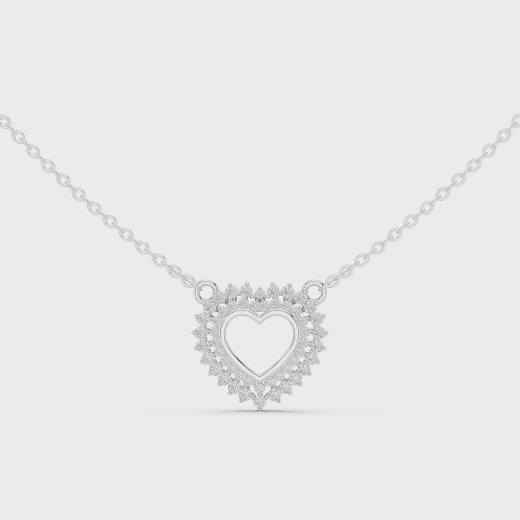 Seraphina Heart Silver Necklace