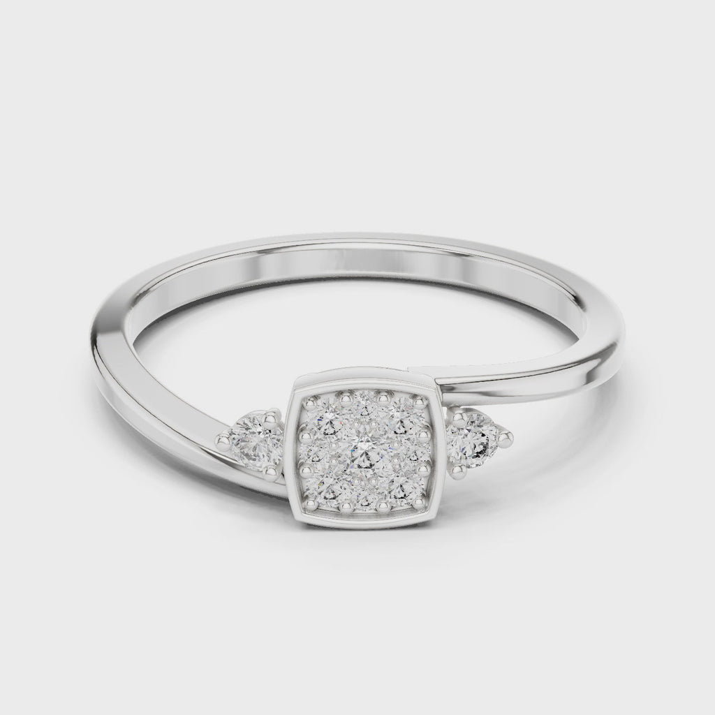 Sweet Square Silver Ring