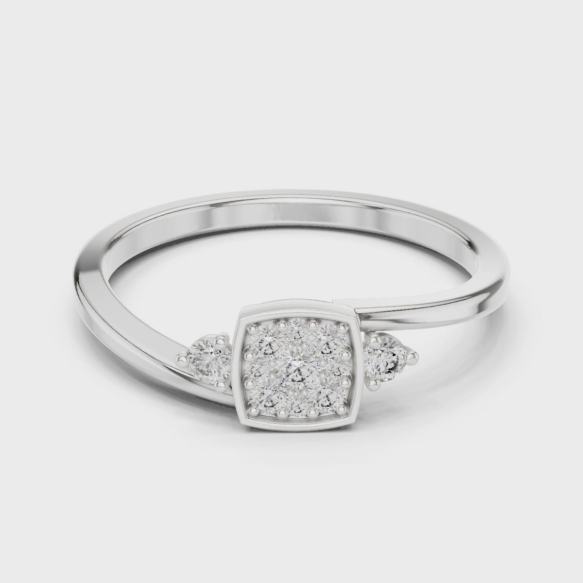 Sweet Square Silver Ring