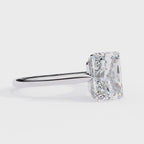 White Gold Radiant-Cut Diamond Solitaire Engagement Ring