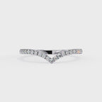 Chevron Lab Grown Diamond Wedding Band