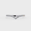 Chevron Lab Grown Diamond Wedding Band
