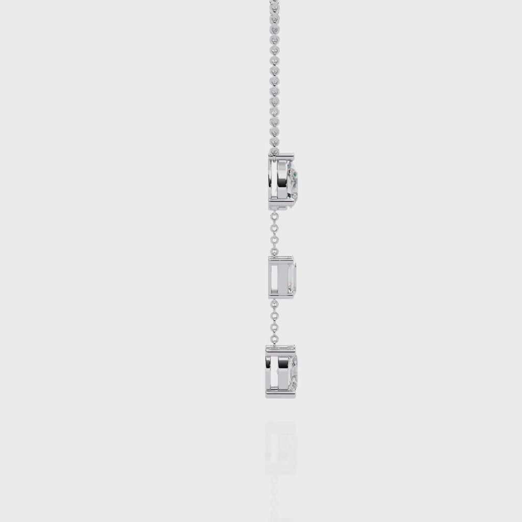 3 Diamond Drop Necklace