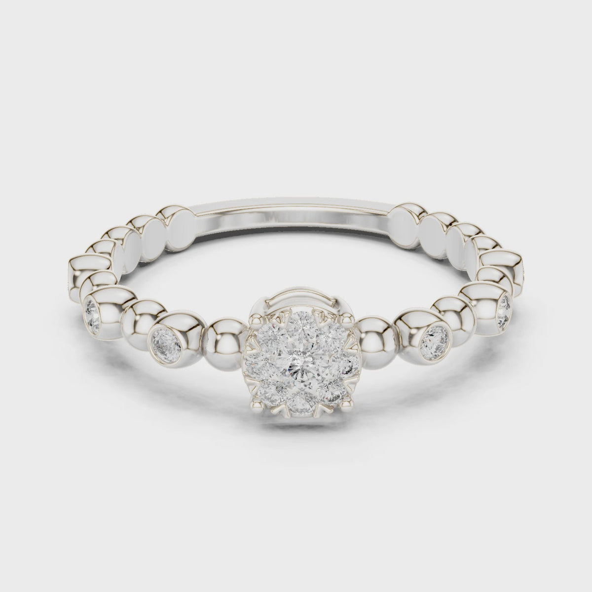 Bubble Bloom Silver Ring