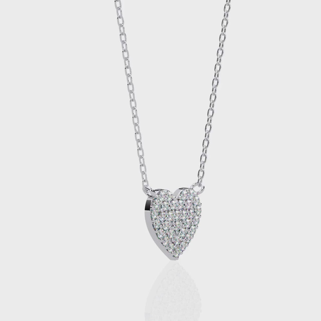 Natural Diamond Enchanted Heart Pendant