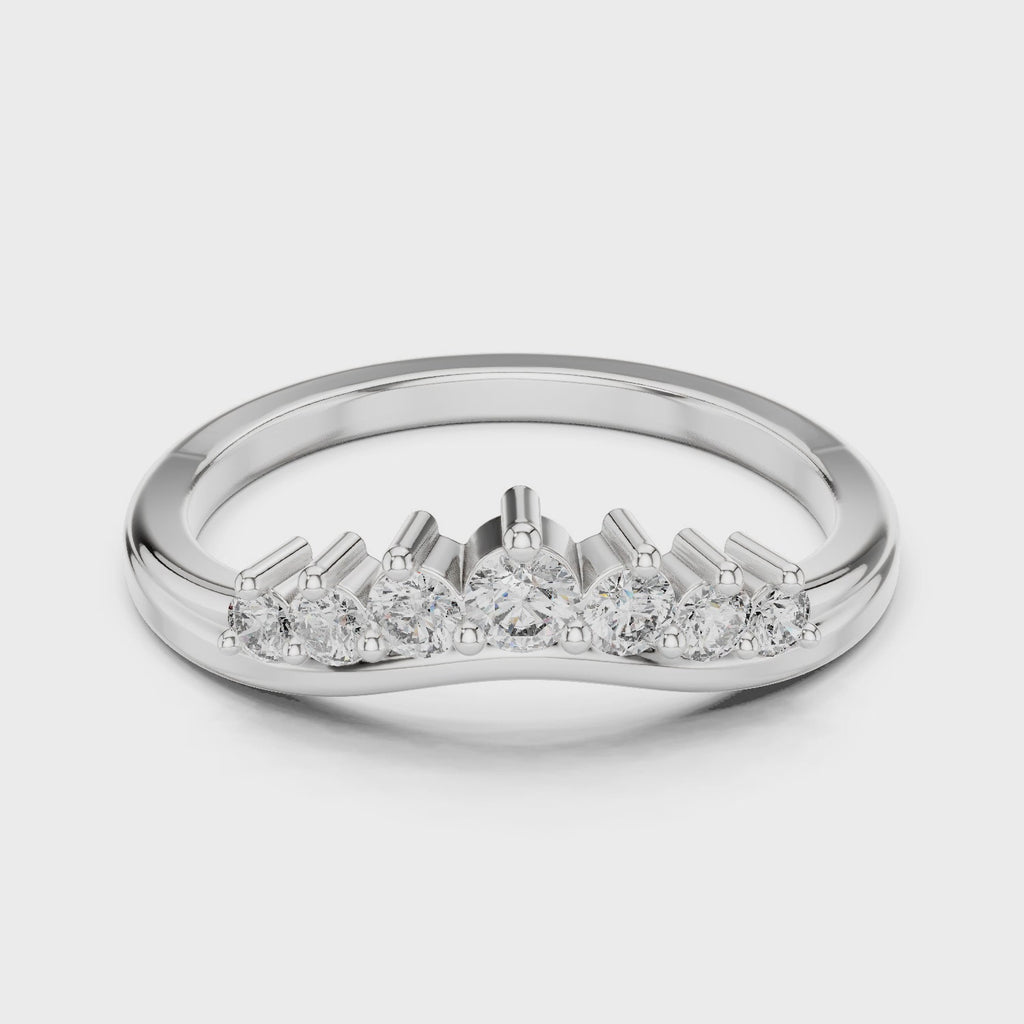 Coronet Arc Silver Ring