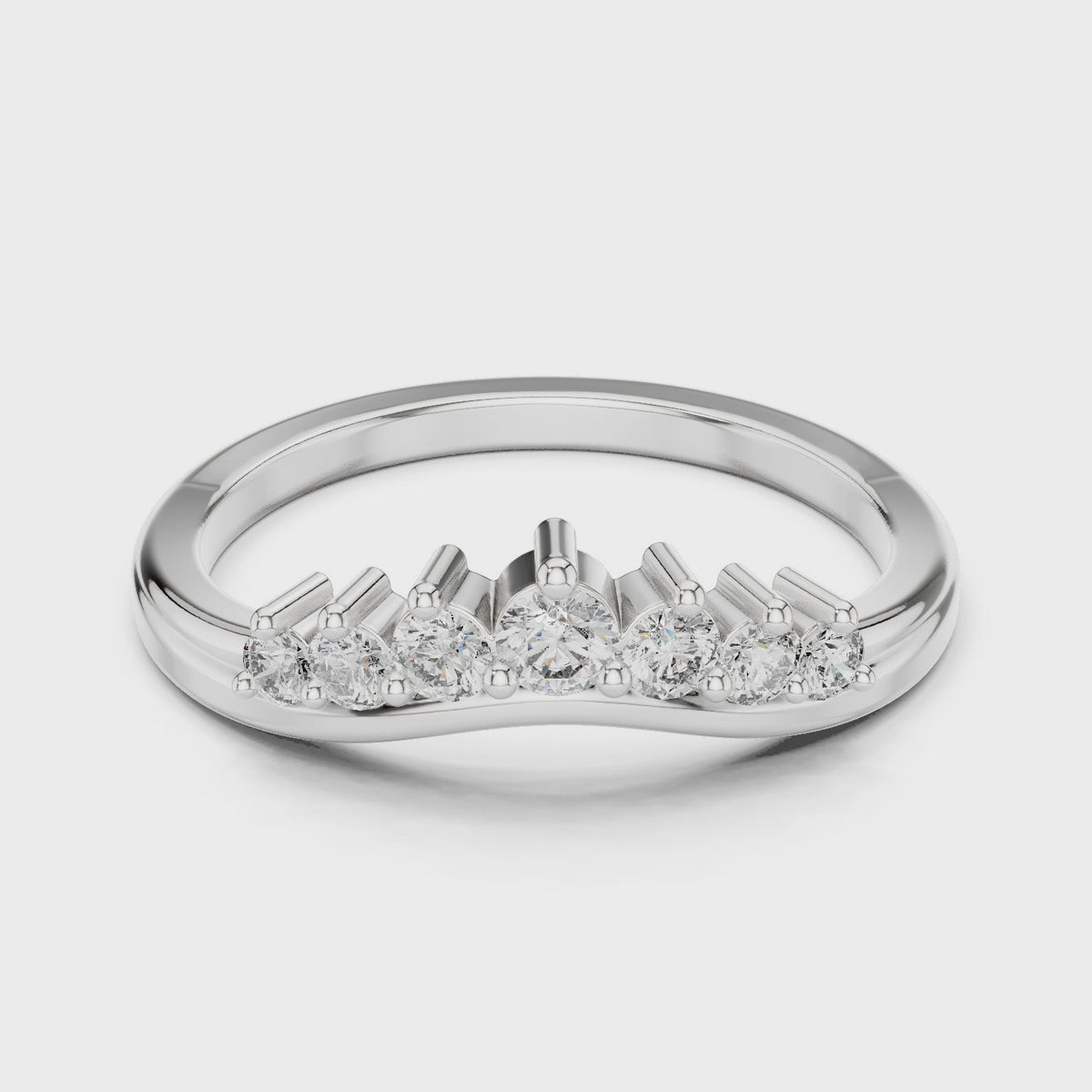 Coronet Arc Silver Ring