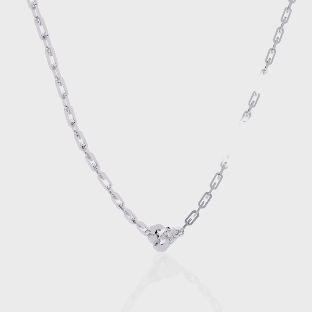 Handcuff Chic Natural Diamond Necklace