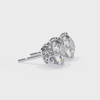 Round Cut Natural Diamond Stud Earrings