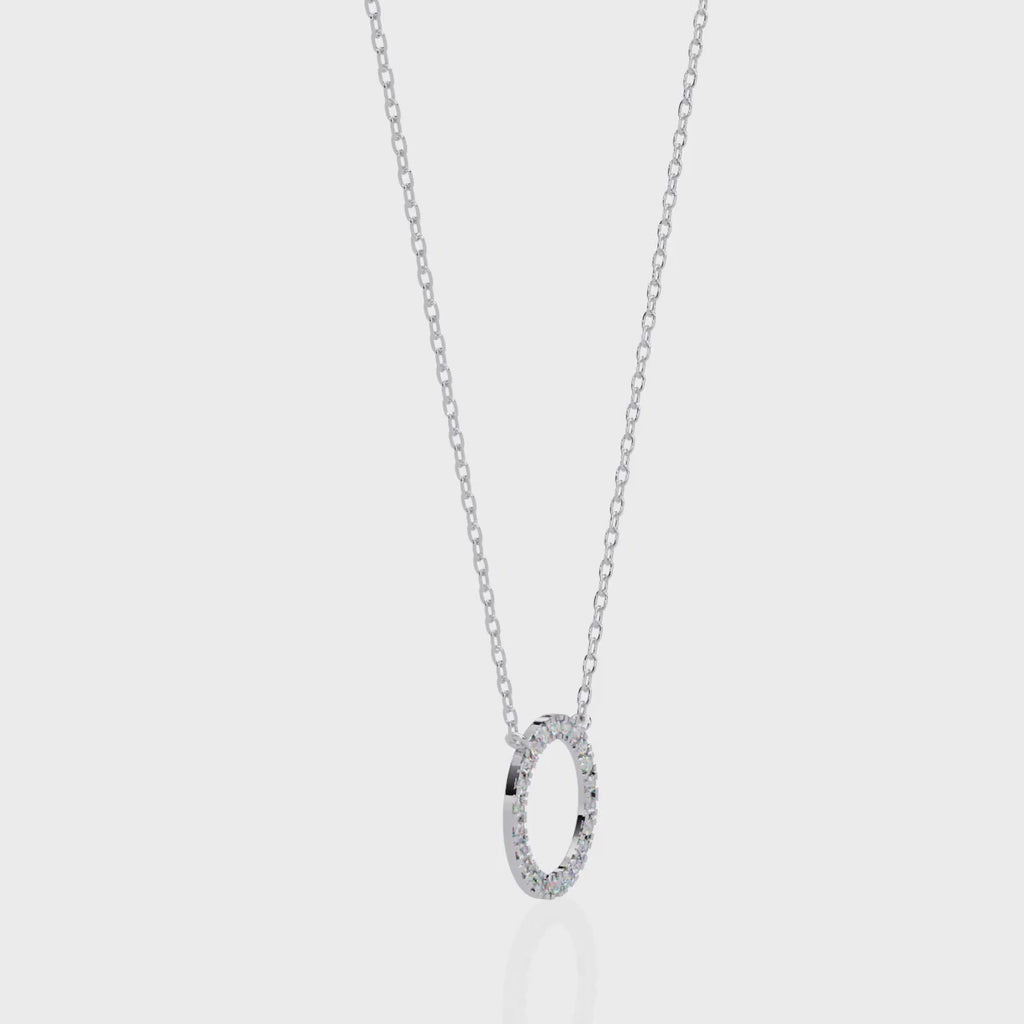 Natural Diamond Circle Pendant