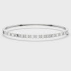 Alternating Diamond & Polished Block Station Bracelet
