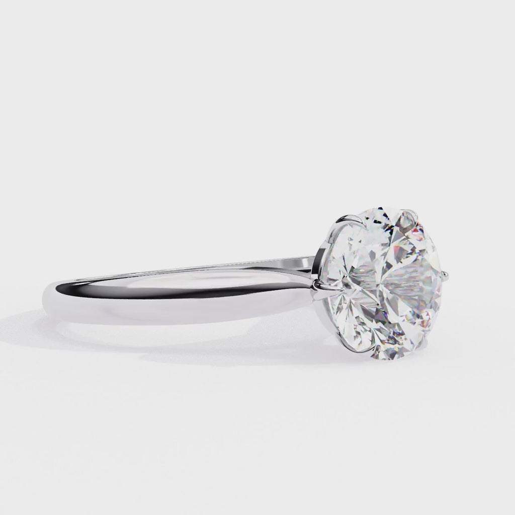 White Gold Round Diamond Solitaire Engagement Ring