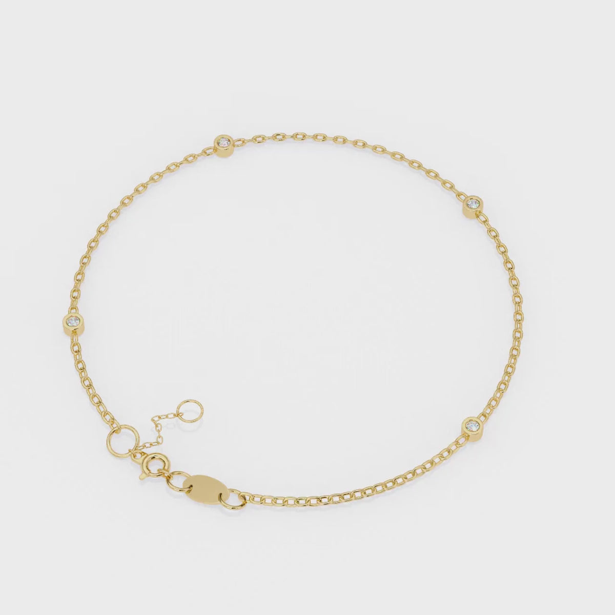 Minimalist Bezel Diamond Bracelet