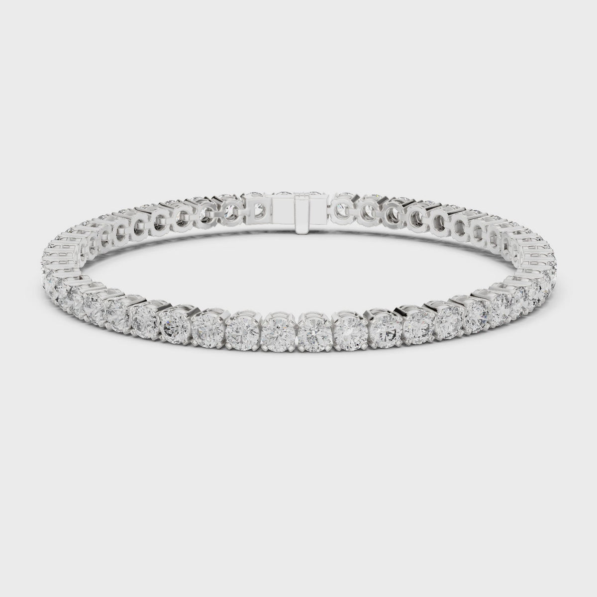 Round Diamond Four-Prong Tennis Bracelet