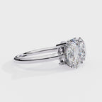 White Gold Toi et Moi Oval and Round Cut Two Stone Diamond Ring