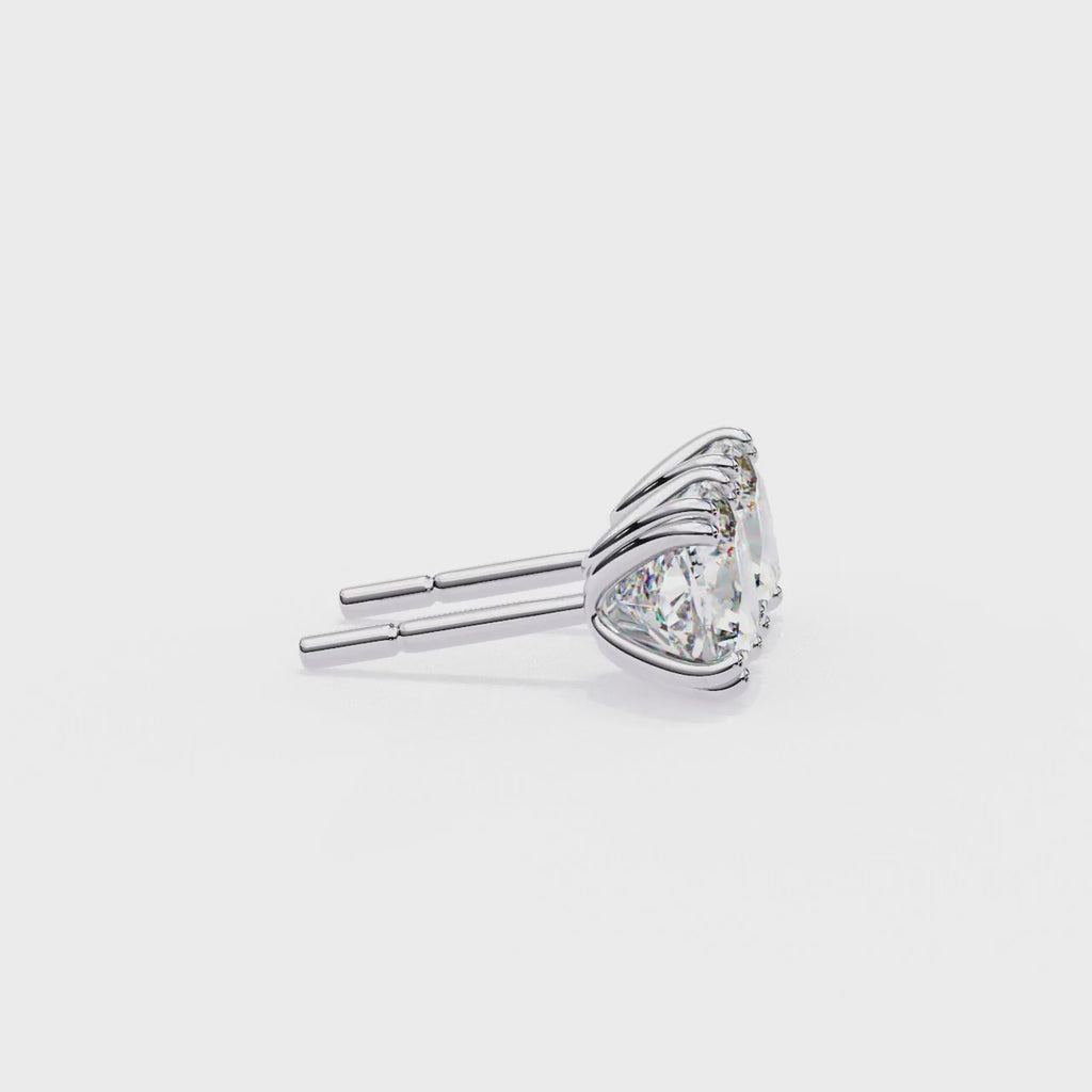 Regal Cushion Diamond Earrings