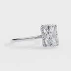 White Gold Radiant-Cut Diamond Solitaire Engagement Ring