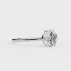 White Gold Round Diamond Three-Prong Solitaire Engagement Ring