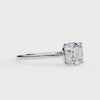 White Gold Cushion-Cut Diamond Solitaire Engagement Ring